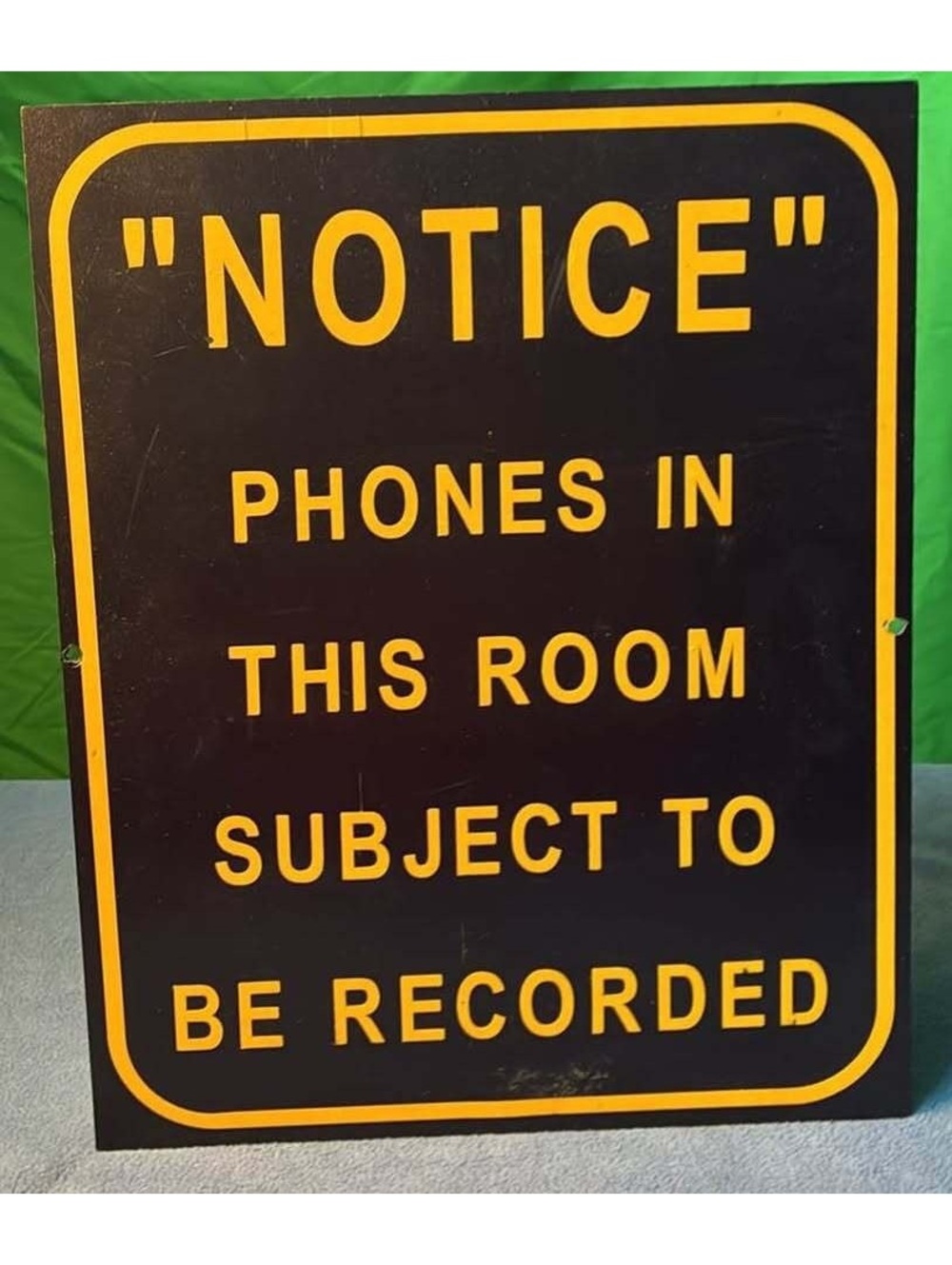 Vintage Metal Notice Sign